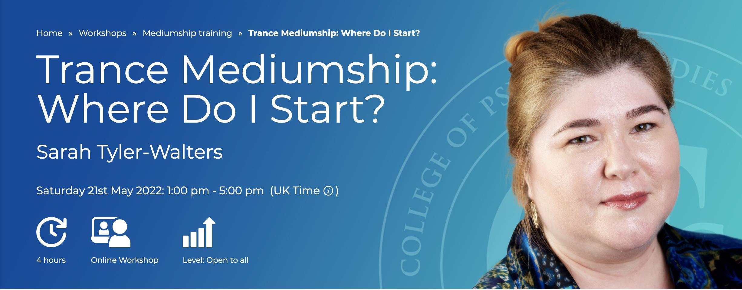 Banner for Trance Mediumship: Where Do I Start? workshop