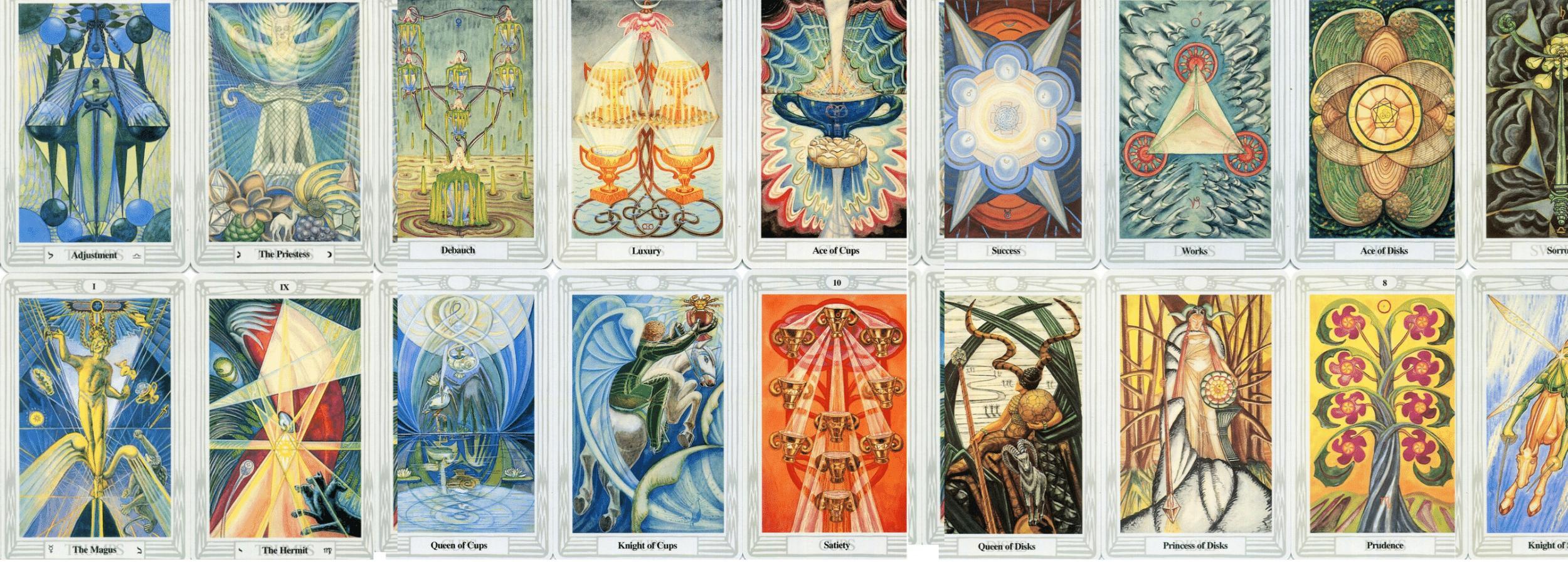 Thoth tarot deck cards
