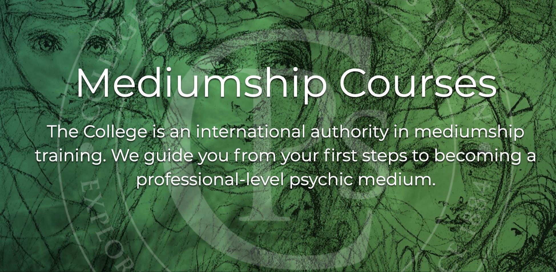 Banner with link to mediumship courses