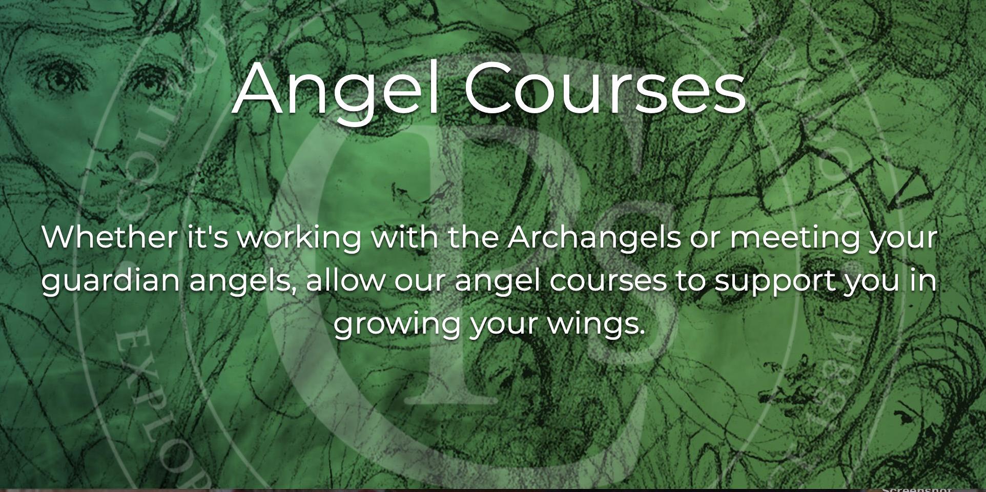 Banner for angel courses with link
