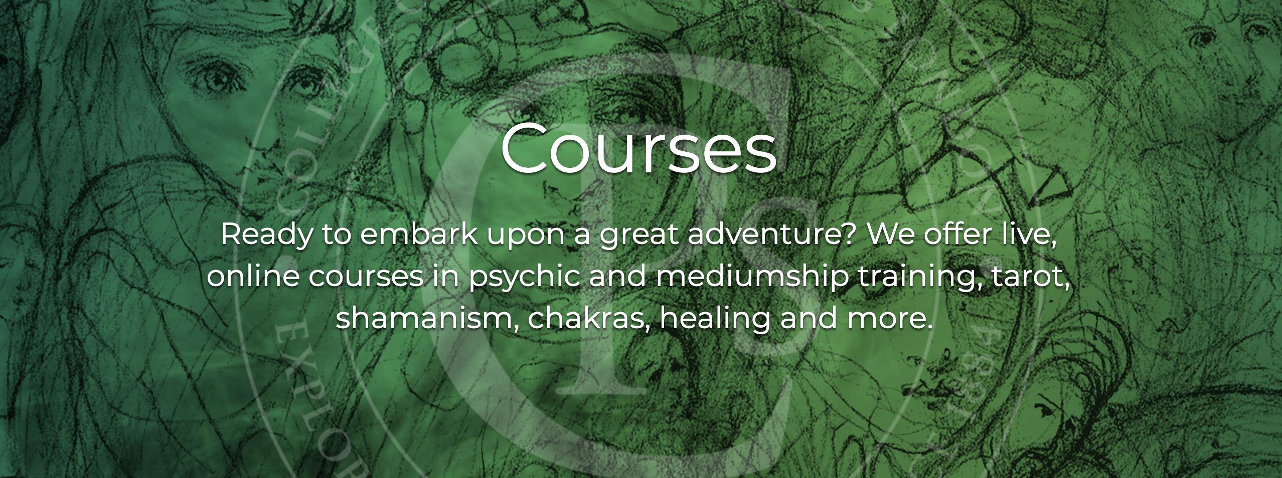 Banner with link to beginners' psychic courses