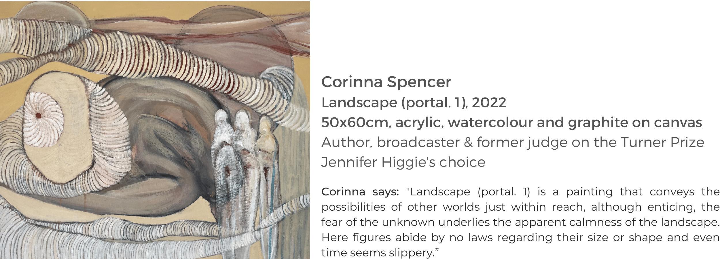 Artist Corinna Spencer with Landscape Portal I