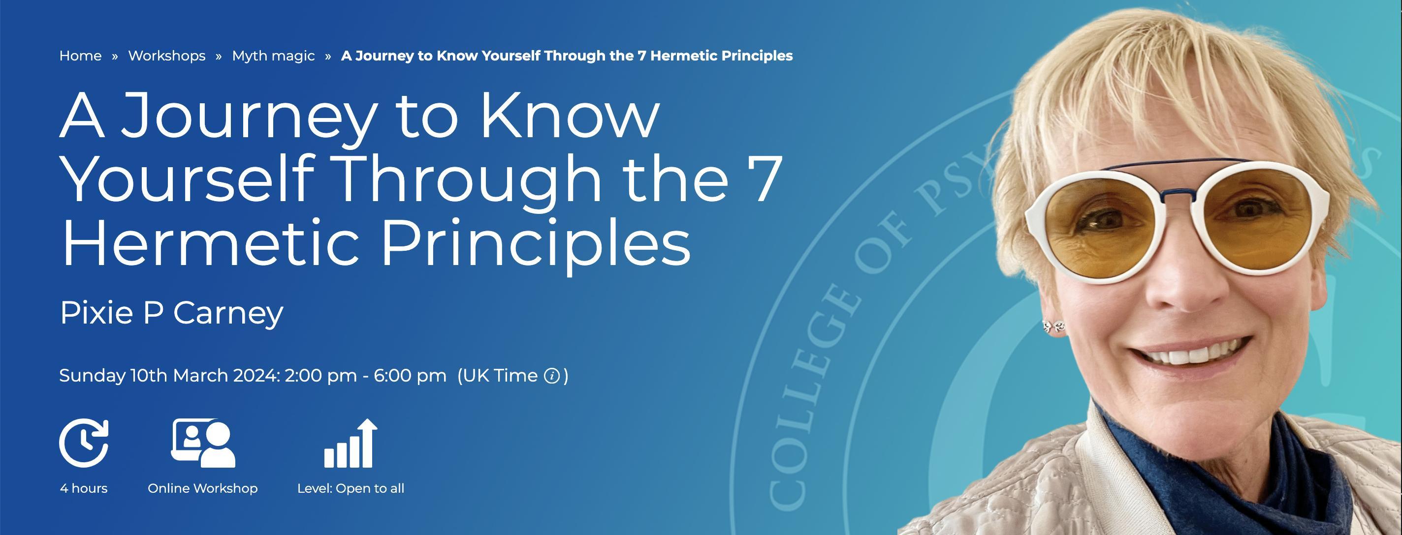 Banner with link to 7 Hermetic Principles course