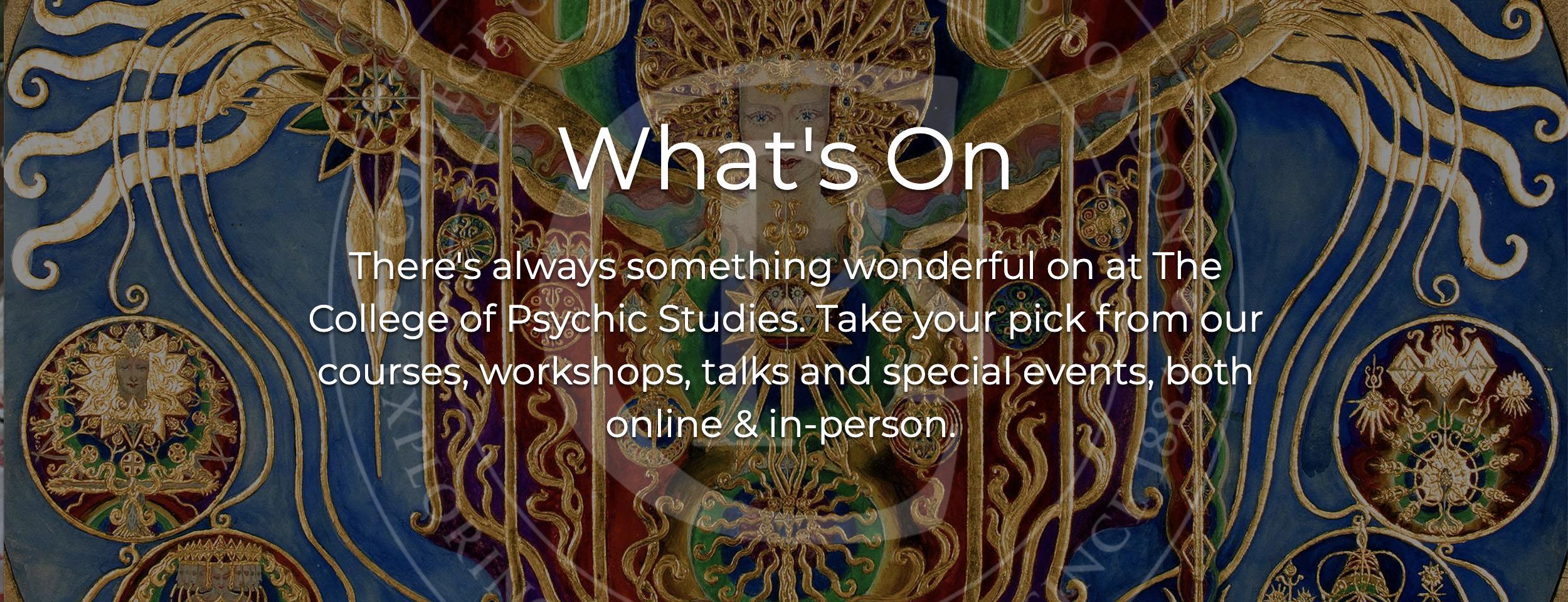 Link to What's On at The College of Psychic Studies