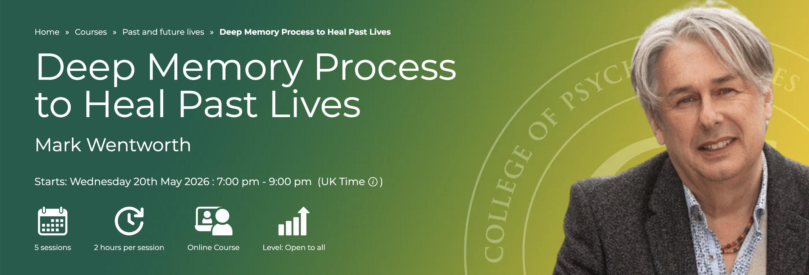 Banner with link to Deep Memory Process course